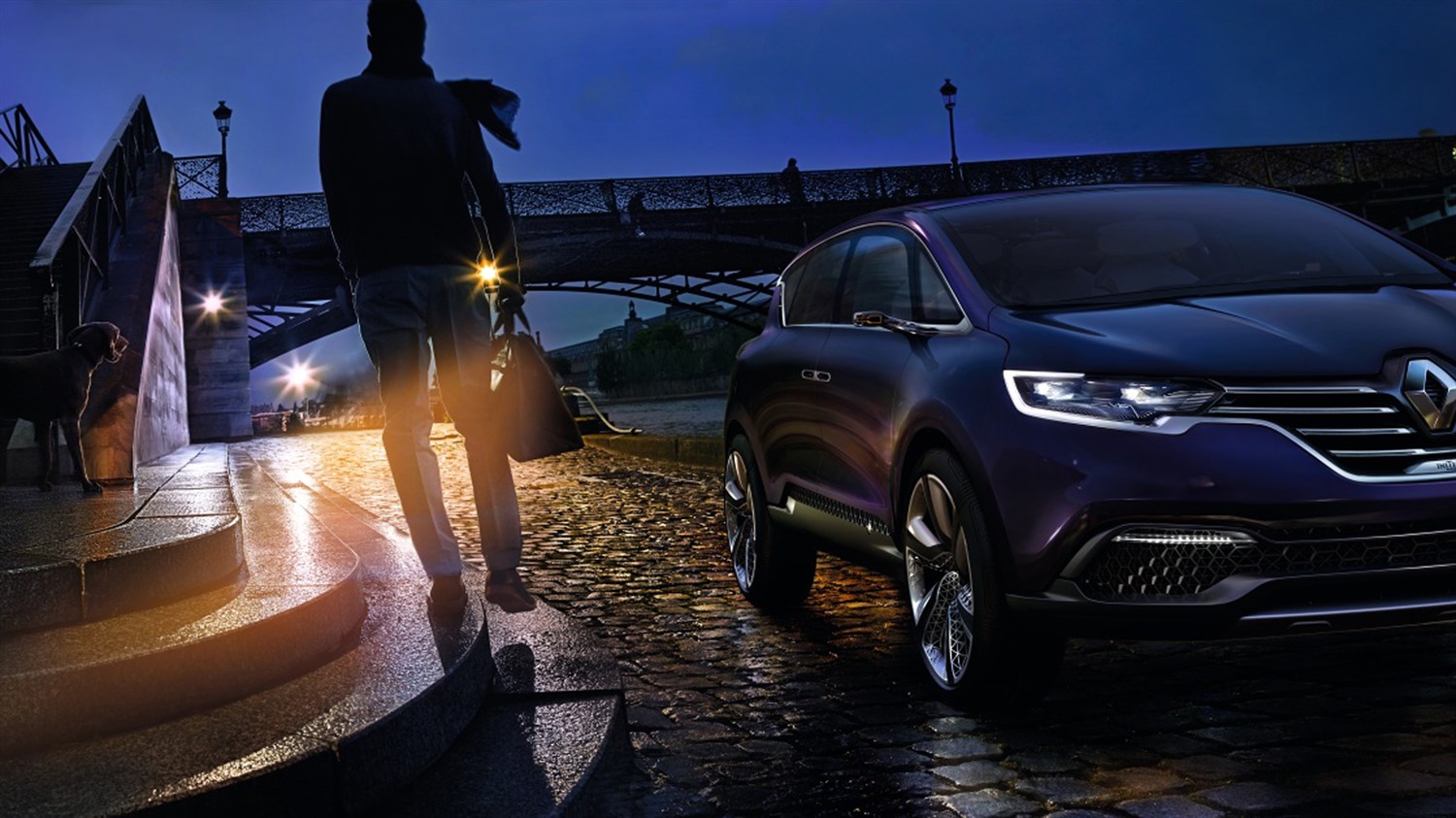 Renault INITIALE PARIS Concept -  vue de nuit - quai de seine